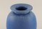 Blaue Vase aus glasierter Keramik von Gunnar Nylund für Rörstrand, 1960er 3