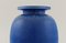 Blaue Vase aus glasierter Keramik von Gunnar Nylund für Rörstrand, 1960er 4