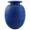 Blue Vase in Glazed Ceramics by Gunnar Nylund for Rörstrand, 1960s 1