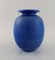 Blaue Vase aus glasierter Keramik von Gunnar Nylund für Rörstrand, 1960er 2