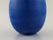 Blaue Vase aus glasierter Keramik von Gunnar Nylund für Rörstrand, 1960er 5