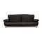 Black Leather Two Seater Couch with Feature by Koinor Ansina 11