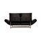 Ds 450 Black Leather Two-Seater Couch with Relax Function from de Sede 12