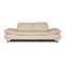 Cream Leather Two Seater Couch with Function by Koinor Rivoli 3