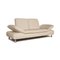 Cream Leather Two Seater Couch with Function by Koinor Rivoli 10