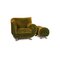 Green Velvet Armchair and Pouf by Bretz Gaudi, Set of 2 1