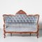 Viktorianisches Sofa aus Mahagoni in Blau 2