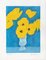 Litografía Pierre Boncompain, Tulipes Jaunes Au Vase Bleu, sobre papel Arches, Imagen 1