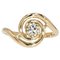 Bague Tourbillon Diamant en Or Jaune 18 Carat 1