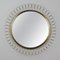 Mid-Century Swedish Sculptural Round Brass Wall Mirror, 1950s, Image 6