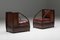 Art Nouveau Club Chairs in Mahogany by Carlo and Piero Zen, 1910, Set of 2 2