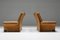 Mid-Century Modern Italian Camel Leather Club Chairs from Brunati, 1970s, Set of 2 3