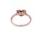 18 Karat Rose Gold Heart Shape Modern Ring With Diamonds, Image 2