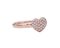 18 Karat Rose Gold Heart Shape Modern Ring With Diamonds 3