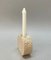 Italienischer Mid-Century Kerzenhalter aus weißem Travertin & Marmor von Fratelli Mannelli, 1970er 6