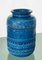 Mid-Century Italian Blue Ceramic Vase by Aldo Londi for Bitossi, 1960s 11