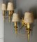 Italian Neoclassical Gilt Brass Wall Lights by Sciolari, 1960s, Set of 2 2