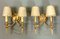 Italian Neoclassical Gilt Brass Wall Lights by Sciolari, 1960s, Set of 2 16