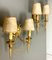 Italian Neoclassical Gilt Brass Wall Lights by Sciolari, 1960s, Set of 2 6