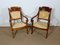 19th Century Walnut Stock Armchairs, Set of 2 1