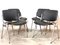 Black DSC106 Desk Chairs by Giancarlo Piretti for Anonima Castelli, Italy, 1960, Set of 4, Image 3