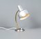 German Bauhaus Kaiser Idell Style Desk Lamp in Silver & Gold With Swan Neck, 1950s 1