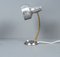 German Bauhaus Kaiser Idell Style Desk Lamp in Silver & Gold With Swan Neck, 1950s 4