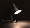 Lampe de Bureau Bauhaus Kaiser Idell en Argent et Or avec Col de Cygne, 1950s 2