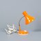 German Bauhaus Kaiser Idell Style Desk Lamp in Orange With Swan Neck, 1950s 7