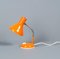 German Bauhaus Kaiser Idell Style Desk Lamp in Orange With Swan Neck, 1950s 6