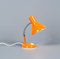 German Bauhaus Kaiser Idell Style Desk Lamp in Orange With Swan Neck, 1950s 3