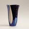 Französische Keramikvase in Blau & Beige von Verceram, 1960er 6