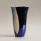 Französische Keramikvase in Blau & Beige von Verceram, 1960er 3