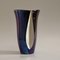 French Blue & Beige Ceramic Vase from Verceram, 1960s, Image 1