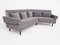 Mid-Century Modern American Style Sofa aus bleigrauem Stoff mit Feder & Samt Kissen, 1960er 4