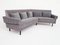 Mid-Century Modern American Style Sofa in Lead-Gray Fabric with Feather and Velvet Cushions, 1960s 4