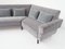 Mid-Century Modern American Style Sofa in Lead-Gray Fabric with Feather and Velvet Cushions, 1960s 11