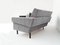 Mid-Century Modern American Style Sofa in Lead-Gray Fabric with Feather and Velvet Cushions, 1960s 6