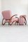 H-275 Armchairs and Stool by Jindřich Halabala for UP Závody, Set of 3 4