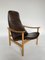 Brown Leather Lounge Chair 1