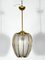 Brass & Etched Glass Chandelier from Arredoluce, 1950s 1