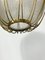 Brass & Etched Glass Chandelier from Arredoluce, 1950s, Image 6