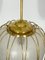 Brass & Etched Glass Chandelier from Arredoluce, 1950s, Image 8