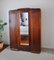 French Art Deco Three-Door Cabinet with Faceted Mirror 2