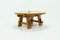 Tavolino da caffè rotondo brutalista in legno di quercia massiccio, anni '70, Immagine 8