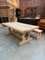 Oak Farmhouse Table with 2 Benches, Set of 3, Image 4