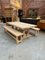 Oak Farmhouse Table with 2 Benches, Set of 3, Image 3