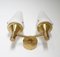 Mid-Century Swedish Wall Lights in Brass and Glass, Set of 2, Image 5