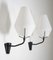 Mid-Century Swedish Wall Light in Metal and Glass from ASEA 3