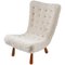 Fauteuil Mid-Century Scandinave en Peau de Mouton 2